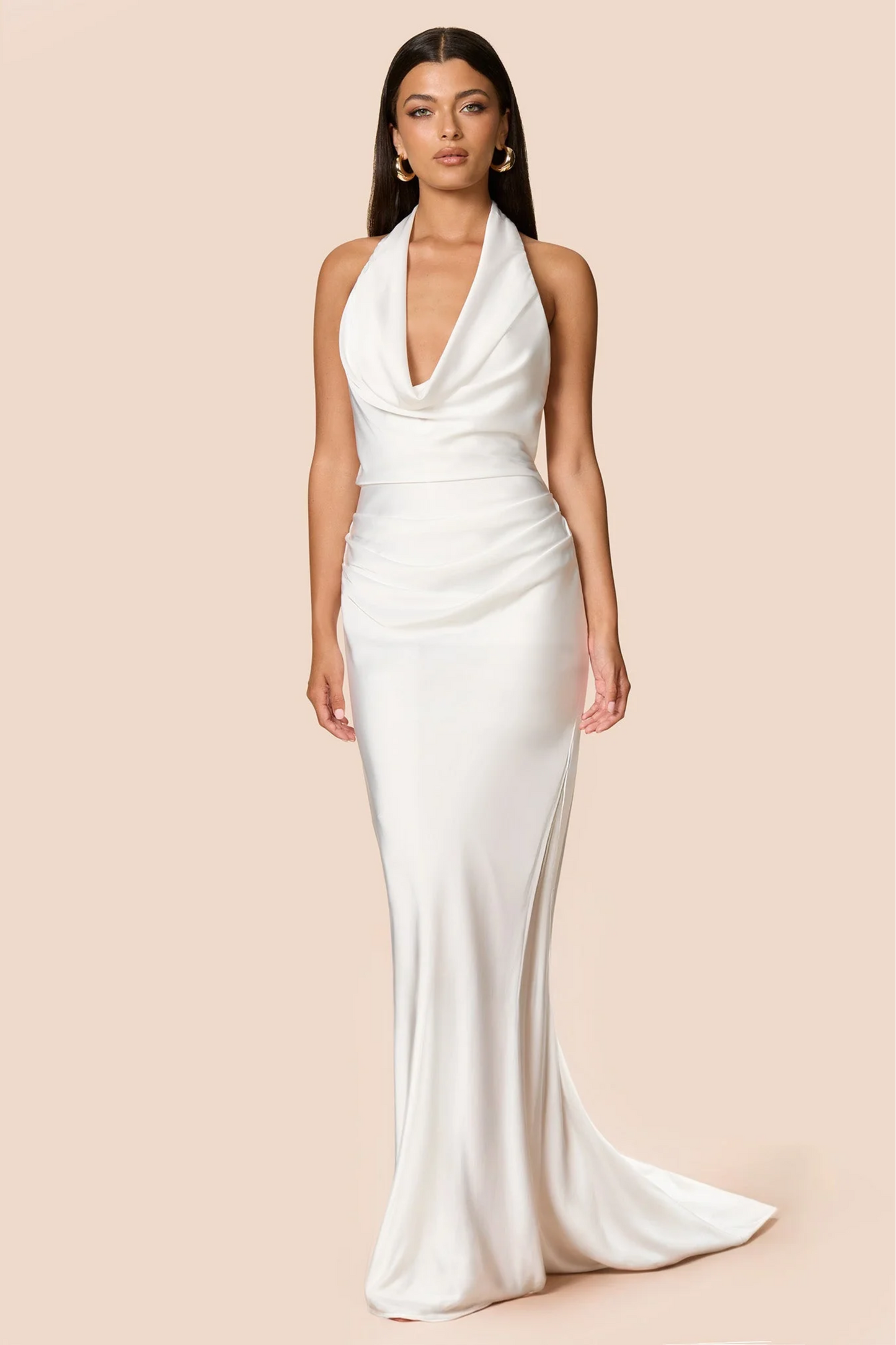 Penelope Drape Gown With Train