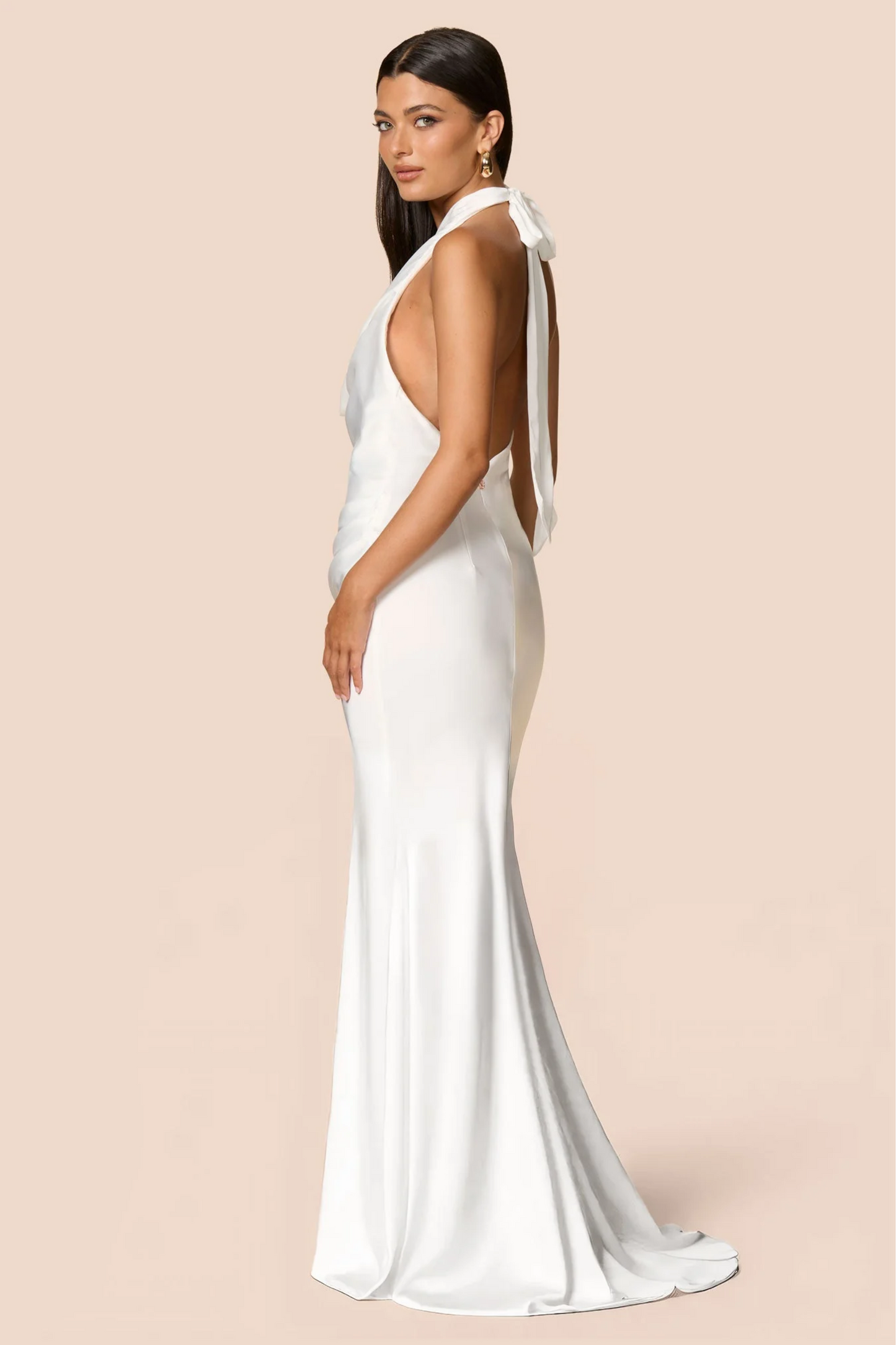 Penelope Drape Gown With Train