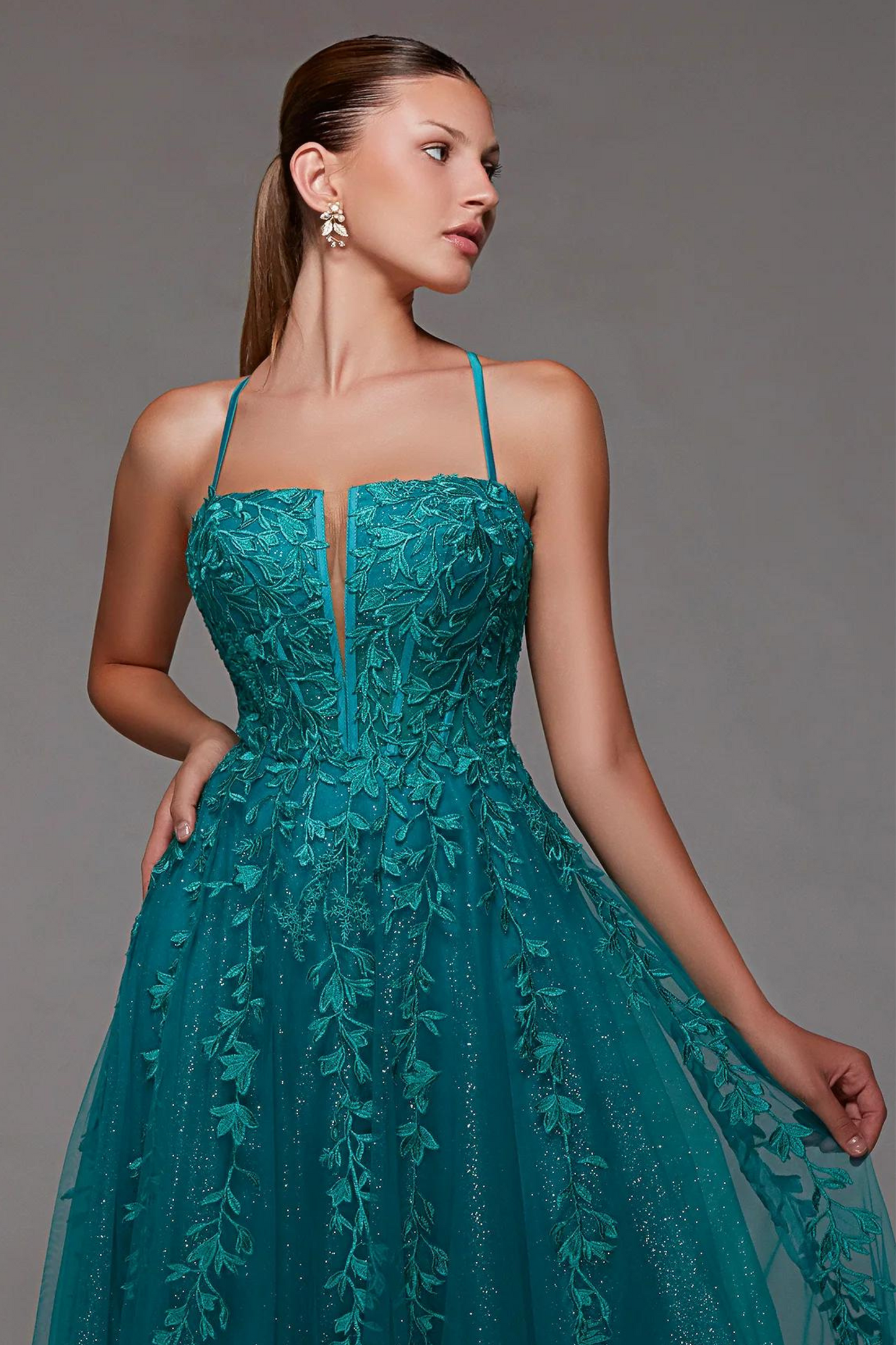 Alyce Paris 1802 formal dress in teal tulle