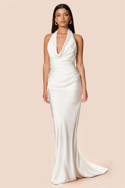 Penelope Drape Gown With Train
