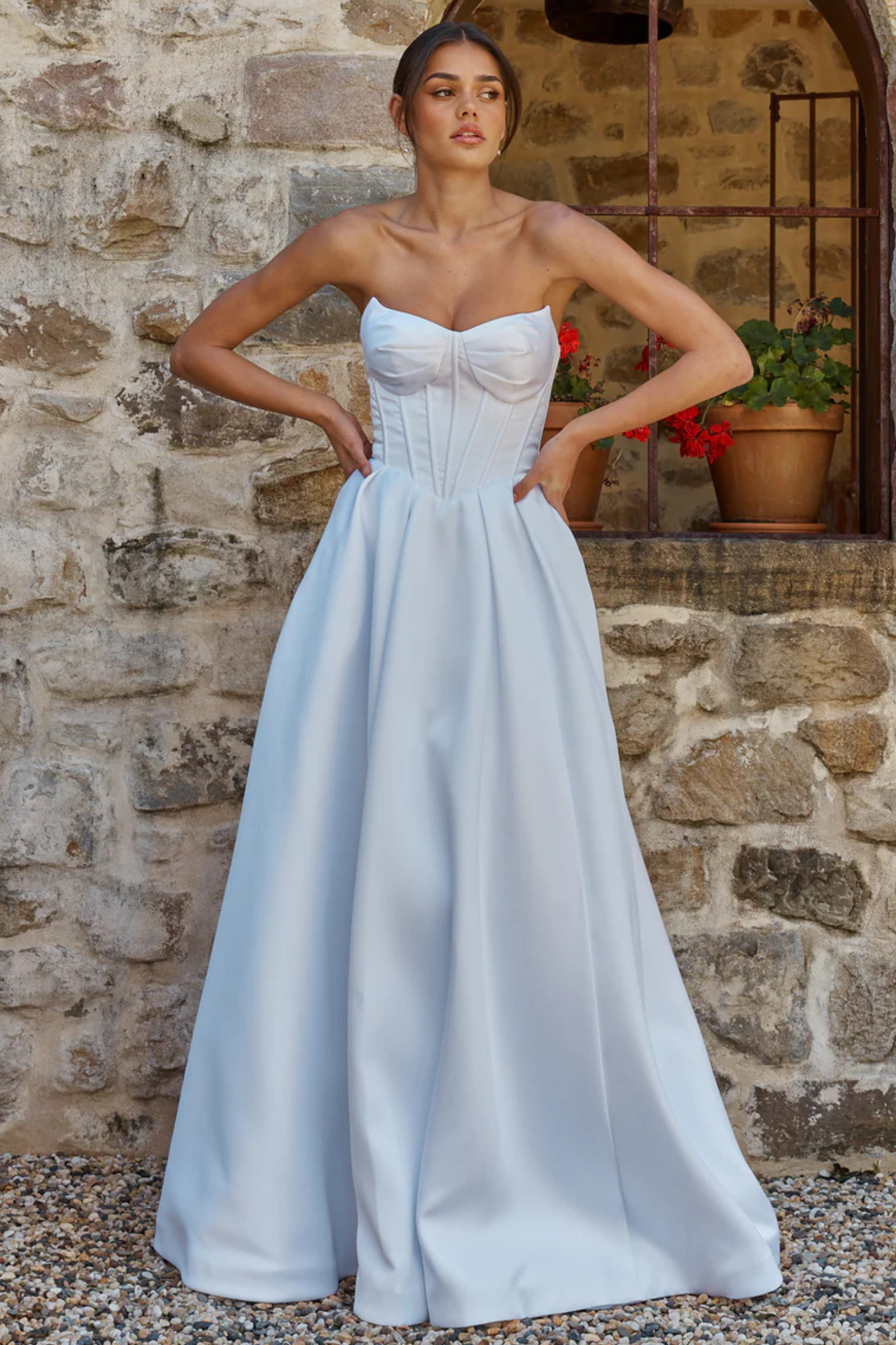 PO2649 Della Dress- White