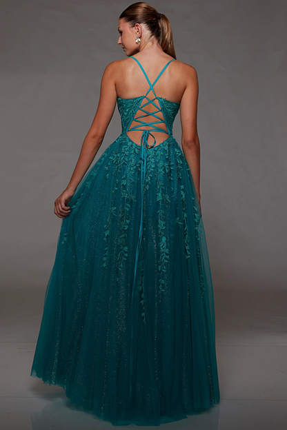 Alyce Paris 1802 formal dress in teal tulle
