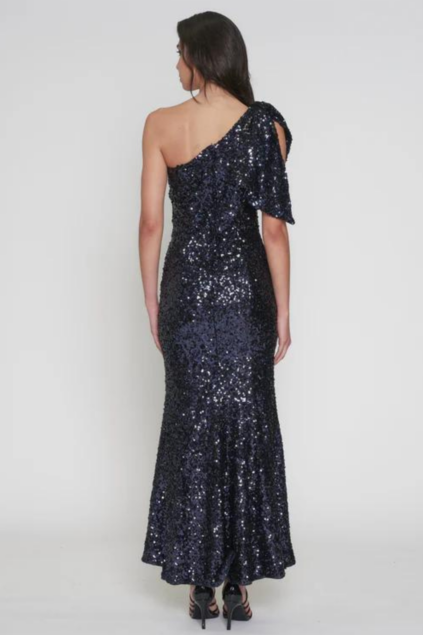 Romance Abby-Rose Maxi formal dress in navy sequin