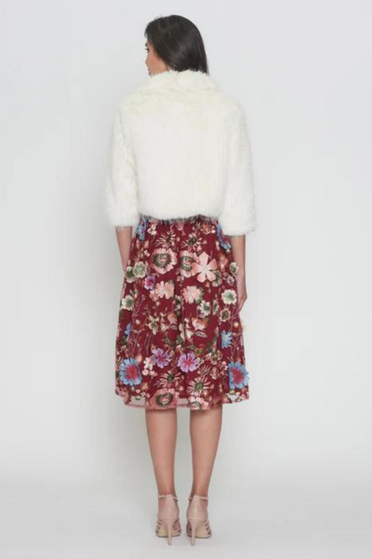 Romance Leea faux fur jacket in milk ivory