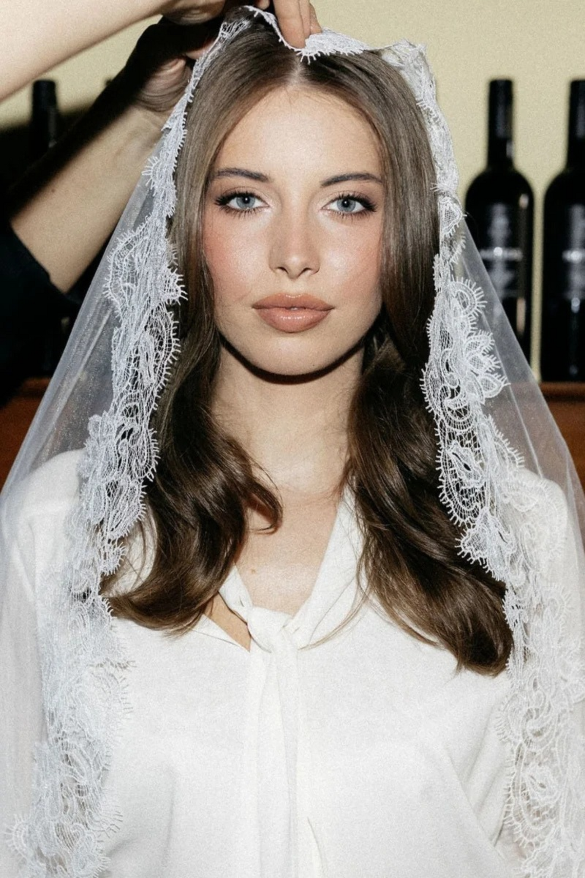 Corded Lace Mantilla Wedding Veil - Coming Soon