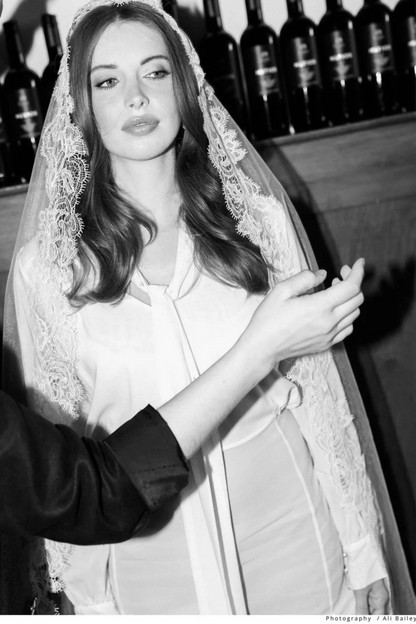 Corded Lace Mantilla Wedding Veil - Coming Soon