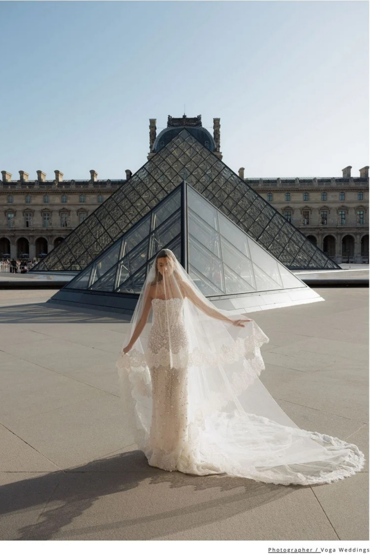 Lace Wedding Veil with Blusher - Coming Soon
