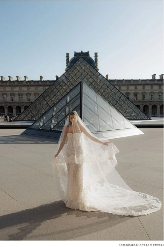 Lace Wedding Veil with Blusher - Coming Soon
