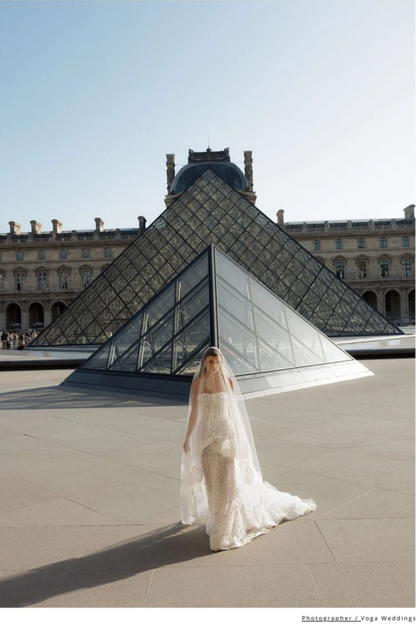 Lace Wedding Veil with Blusher - Coming Soon