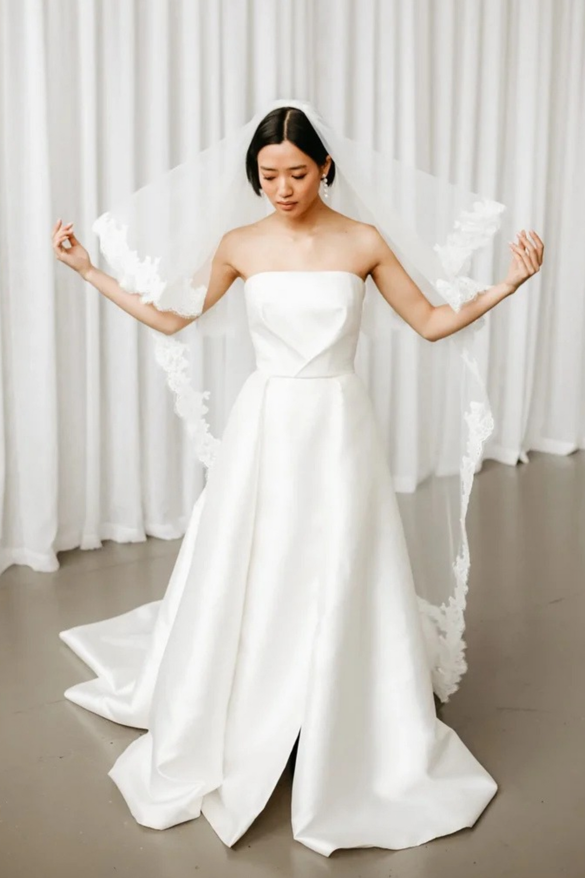 Lace Wedding Veil with Blusher - Coming Soon