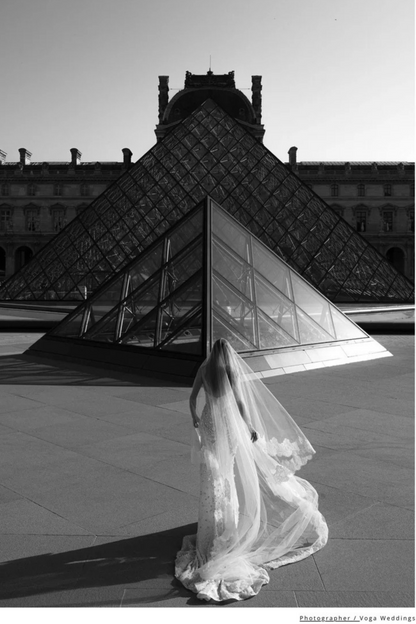 Lace Wedding Veil with Blusher - Coming Soon