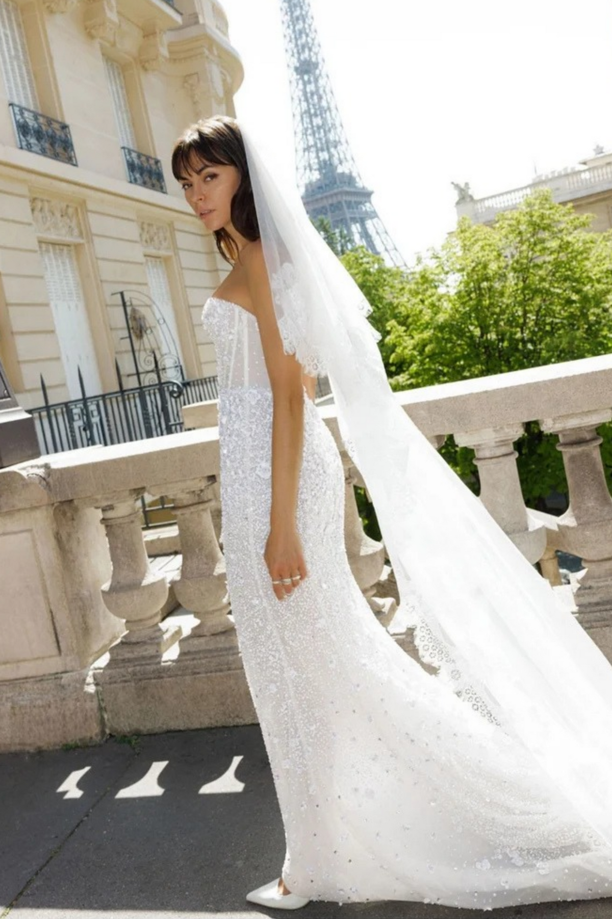 Lace Wedding Veil with Blusher - Coming Soon