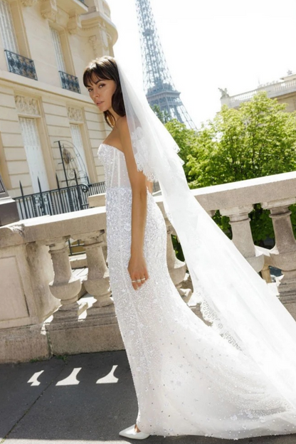 Lace Wedding Veil with Blusher - Coming Soon
