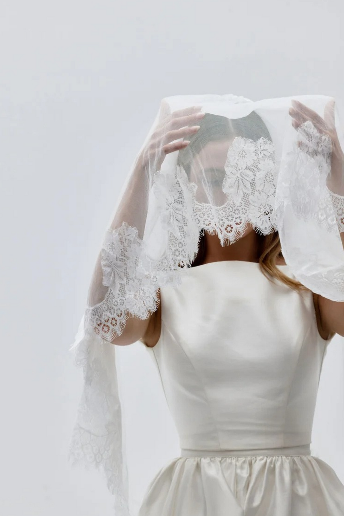 Lace Wedding Veil with Blusher - Coming Soon