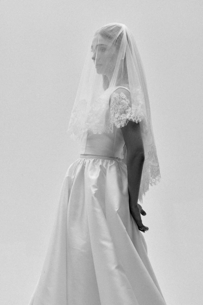 Lace Wedding Veil with Blusher - Coming Soon